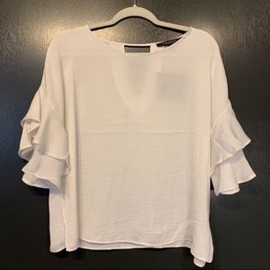 ✨ 50% Off Flash Sale ✨ Marc New York Ruffle Sleeve Blouse with Key Hole Back